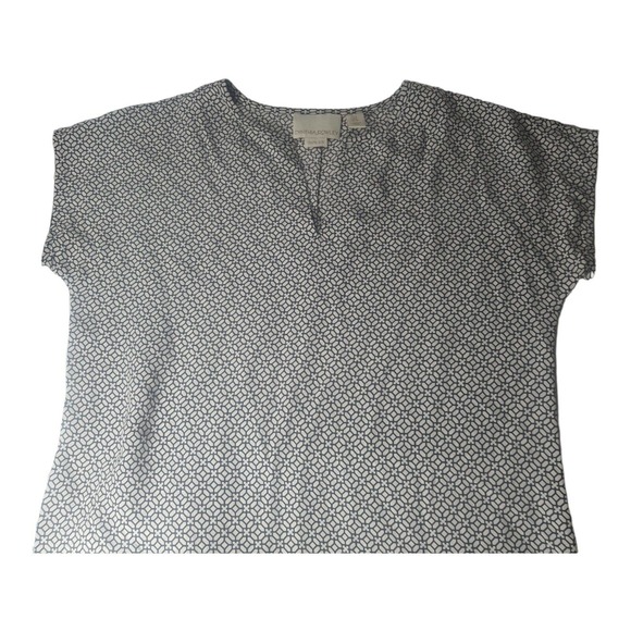 Small Cynthia Rowley 100% Pure Printed Silk Shift Dress Black White Spri… - Picture 11 of 15